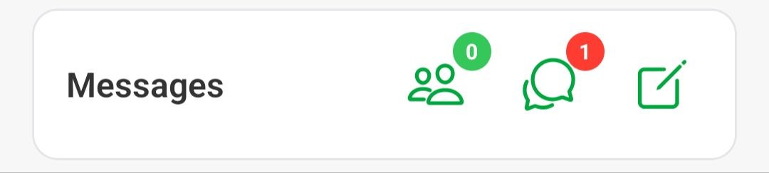Friends icon in the Messages Section