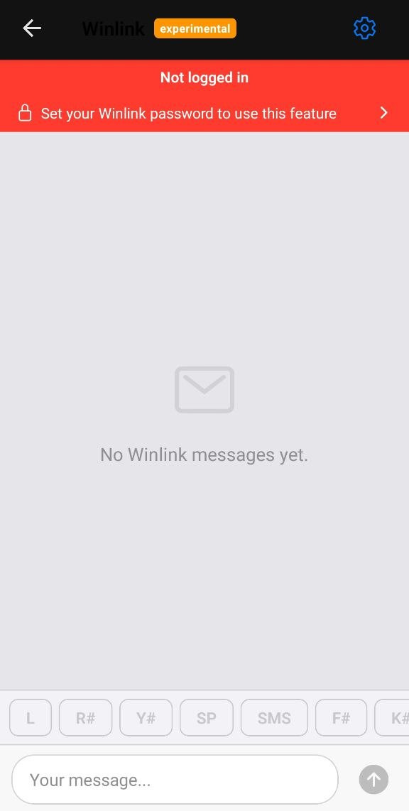 Winlink screen